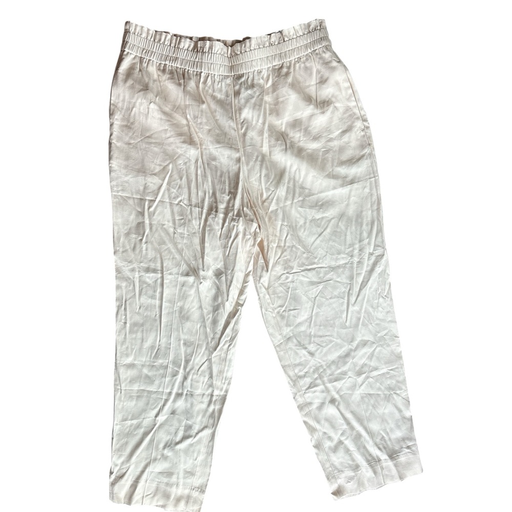 Ann Taylor Factory NWT Cream Elastic Waist Pull On Pants, Women’s XL